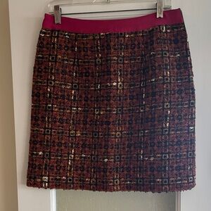 Elegant Multicolor Tweed Skirt